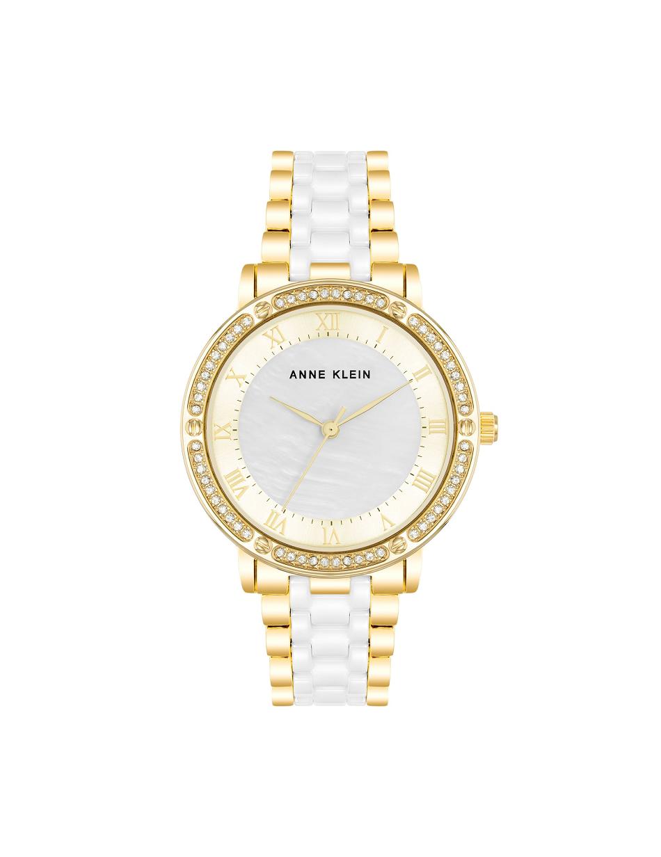 Céramique Anne Klein Crystal Accented Link Watch   | VGX-8486921